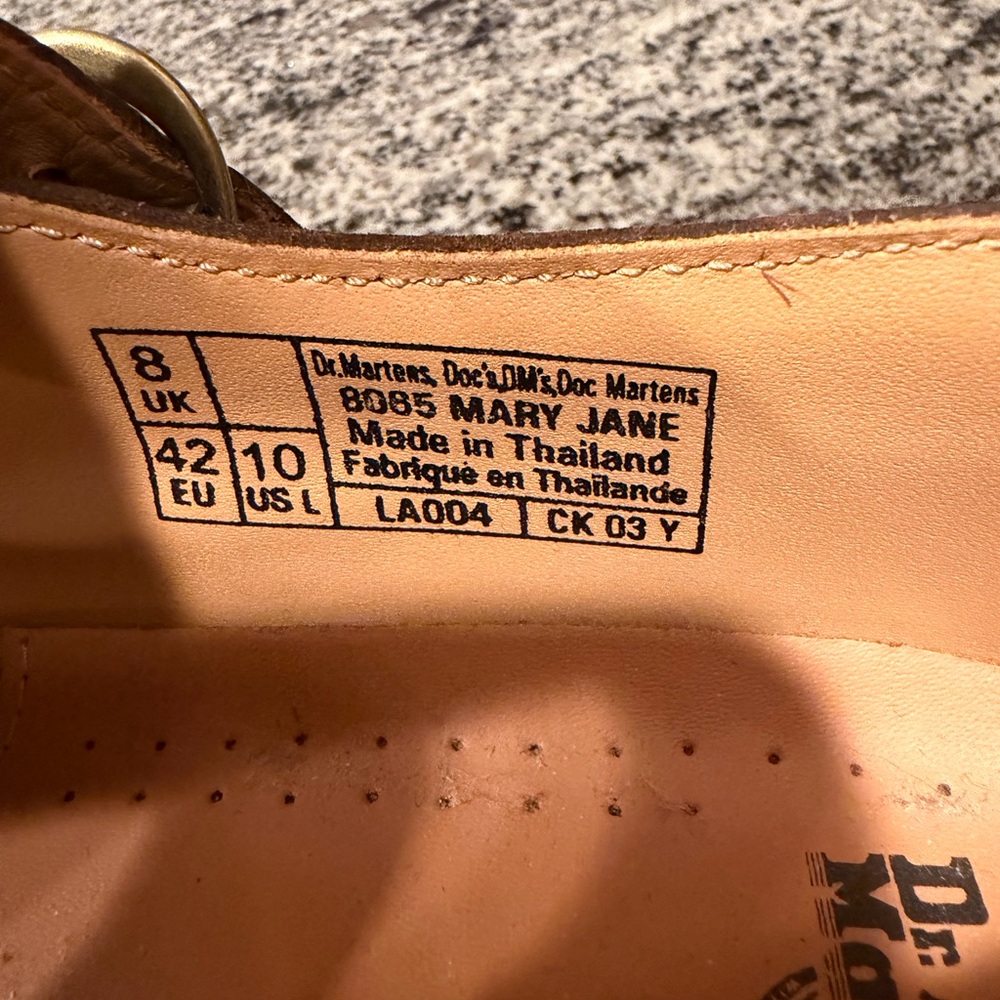 Women’s Doc Martens Mary Jane’s 8065 Size 10 - Picture 10 of 10